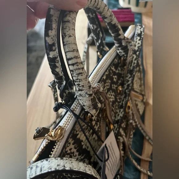 NWT Rebecca Minkoff Snake Print Satchel mini - Picture 9 of 16